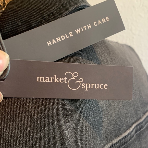 Market & Spruce Black Denim Jean Jacket - Picture 8 of 10